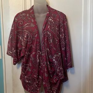 New York & Company Fuschia Multi Color Woman’s Cardigan